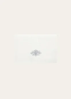 SERVIETTE INVITÉ EN VELOURS BRODÉE 500GR BLANC