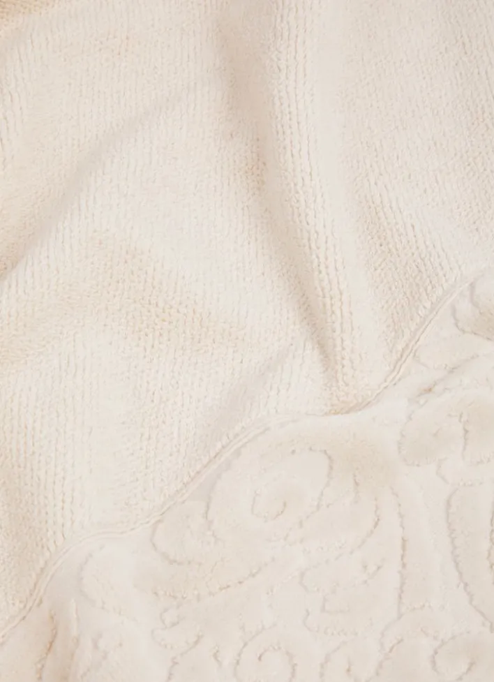 SERVIETTE INVITÉ LITEAU VELOURS CISELÉ BEIGE