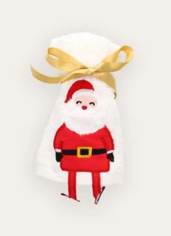 SERVIETTE INVITÉ PERSONNAGE DE NOËL BLANC