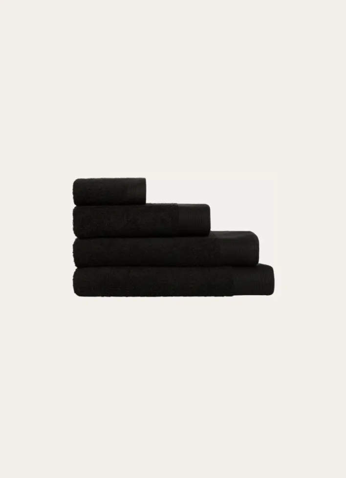 SERVIETTE INVITÉ UNIE EN COTON 500GR NOIR