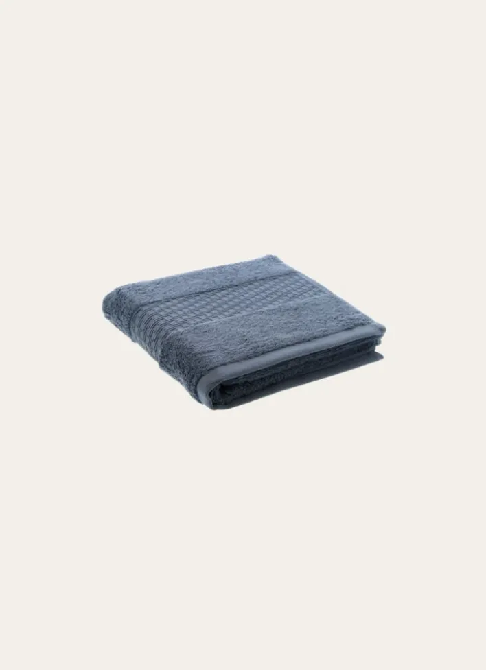 SERVIETTE TOILETTE COTON BIO JACQUARD GAUFRÉ 450 ORAGE