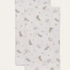 SET DE 2 LANGES EN GAZE DE COTON LAPIN BLANC
