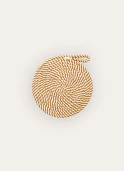 SET DE TABLE BICOLORE NATUREL/BLANC