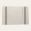 SET DE TABLE CÔTELÉ BICOLORE BEIGE