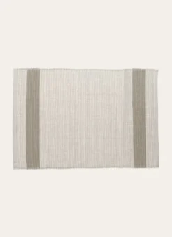 SET DE TABLE CÔTELÉ BICOLORE BEIGE