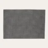 SET DE TABLE EN COTON ENDUIT MOTIF FANTAISIE GRIS/BLANC