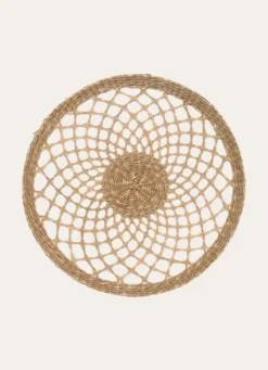 SET DE TABLE EN JONC DE MER TRESSAGE ARTISANAL NATUREL