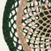 SET DE TABLE EN JONC DE MER TRESSAGE ARTISANAL VERT FONCE