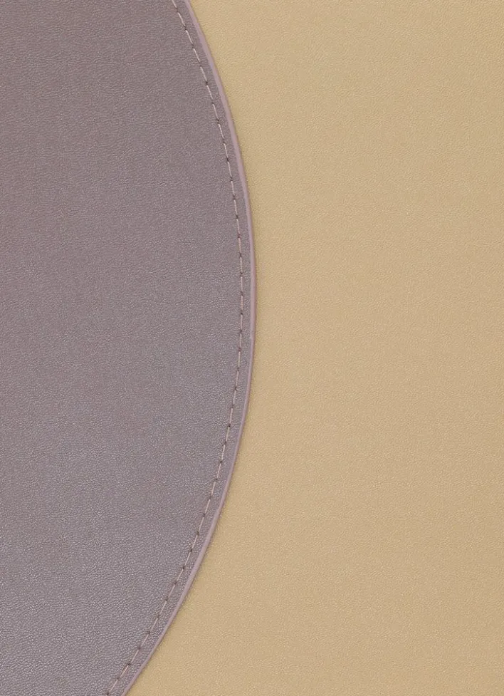 SET DE TABLE ROND FAUX CUIRBRONZE
