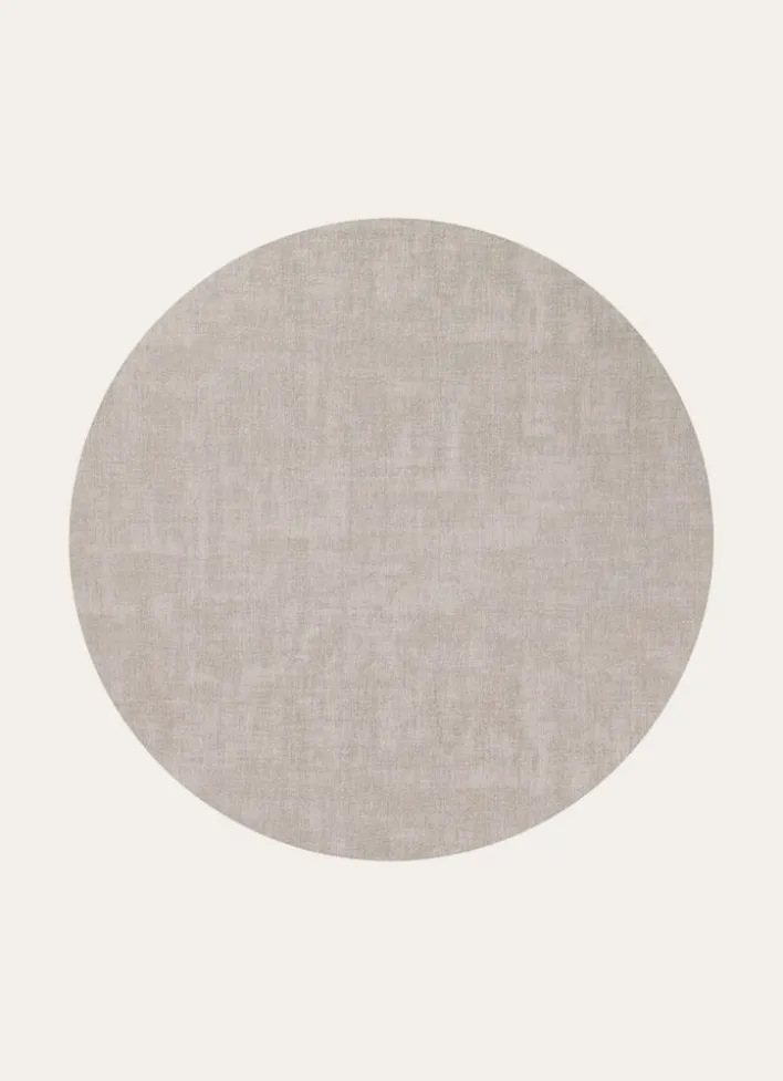 SET DE TABLE ROND IMPERMÉABLE DOUBLE FACE BEIGE CLAIR