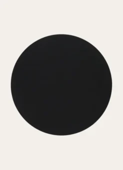 SET DE TABLE ROND IMPERMÉABLE DOUBLE FACE NOIR
