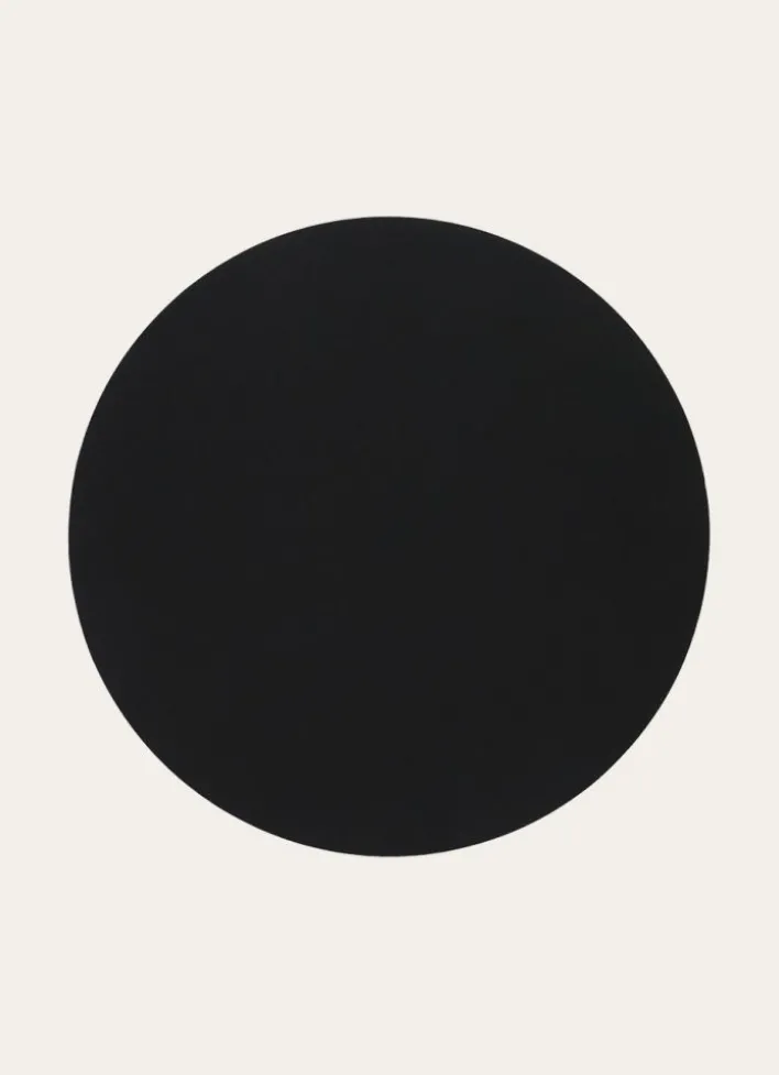 SET DE TABLE ROND IMPERMÉABLE DOUBLE FACE NOIR