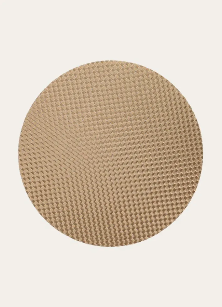 SET DE TABLE ROND TISSÉ DORE
