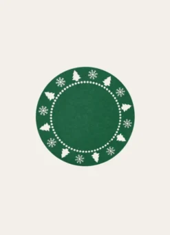 SET DE TABLE SAPIN EN FEUTRINE VERT