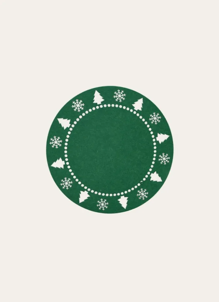 SET DE TABLE SAPIN EN FEUTRINE VERT