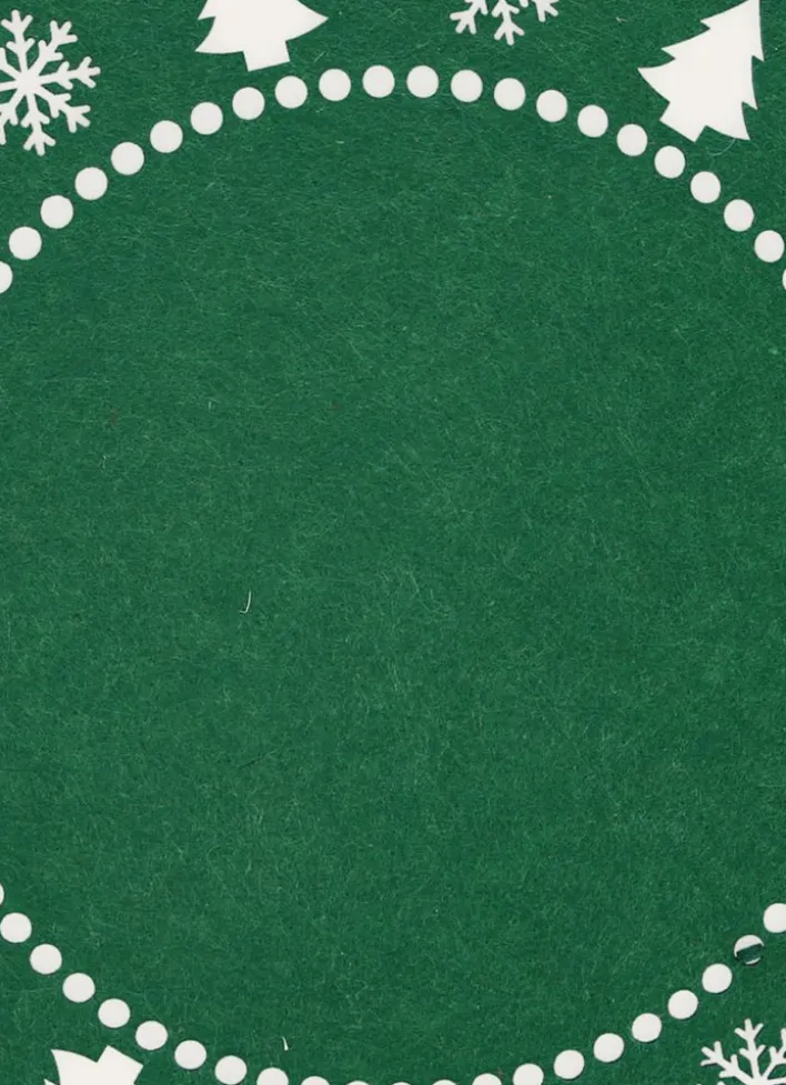 SET DE TABLE SAPIN EN FEUTRINE VERT