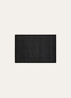 SET DE TABLE UNI TISSÉ NOIR