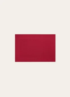 SET DE TABLE UNI TISSÉ ROUGE CARMIN