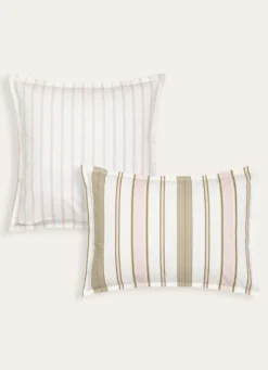 SET DE 2 TAIES D’OREILLER EN PERCALE GABRIEL CORAIL