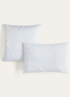 SET DE 2 TAIES D'OREILLER ÉMOTION IVOIRE