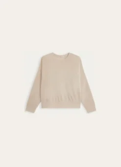 SWEATSHIRT EN VELOURS BEIGE