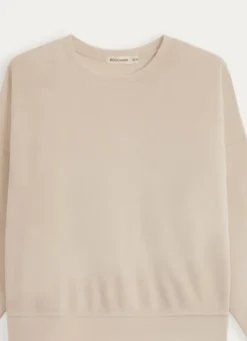 SWEATSHIRT EN VELOURS BEIGE