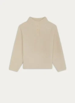 SWEAT-SHIRT SHERPA ET VELOURS CALOU ÉCRU