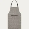TABLIER DE CUISINE EN COTON IMPRIMÉ BLANC/MARINE