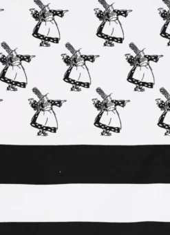 TABLIER EN COTON DRAPEAU BRETON BLANC / NOIR