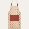 TABLIER EN COTON IMPRIMÉ À MOTIF DE FLEURS MULTICOLORE