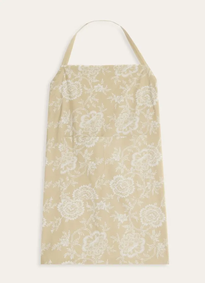TABLIER À FLEURS RALY BEIGE