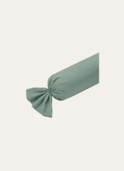 TAIE DE TRAVERSIN EN PERCALE DE COTON VERT DE GRIS