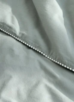TAIE D’OREILLER ENFANT EN COTON LAVÉ VERT