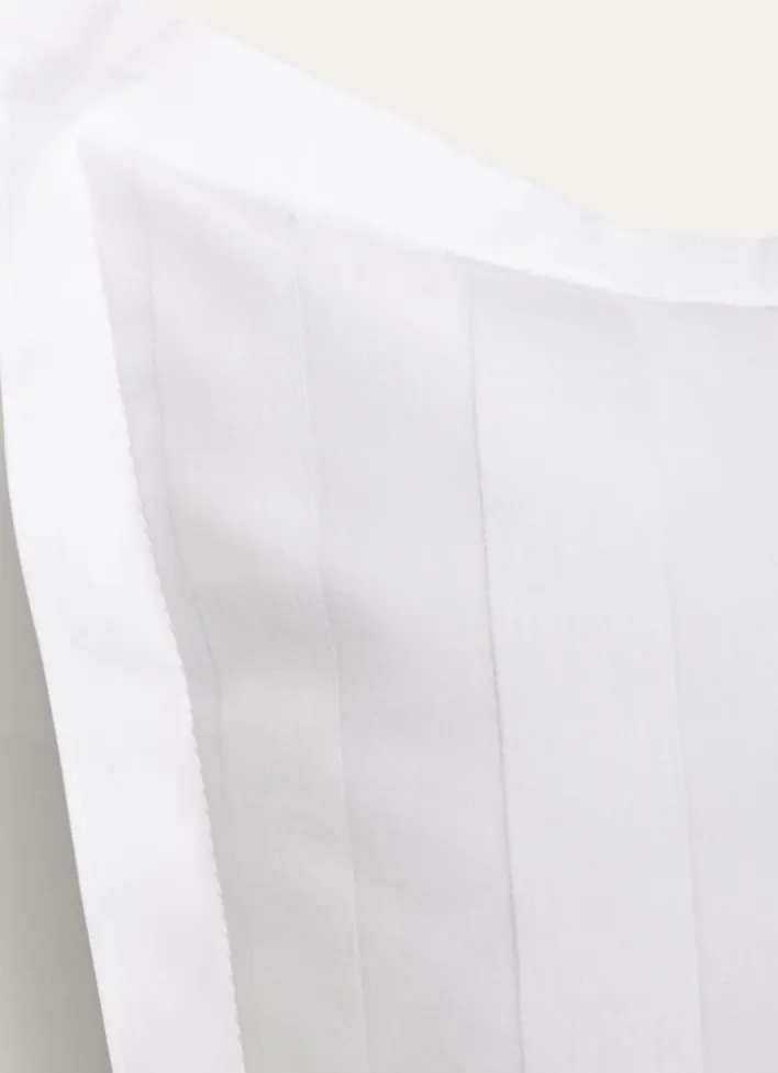 TAIE D’OREILLER JACQUARD RAYURE BÂTON BLANC