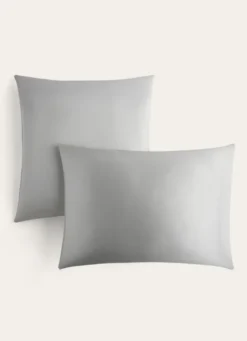 TAIE D'OREILLER PURE SOIE DE MÛRIER GRIS