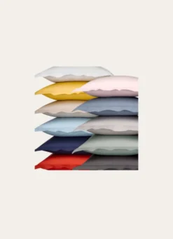 TAIE D'OREILLER UNIE EN PERCALE DE COTON JEAN
