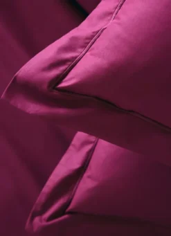 TAIE D'OREILLER UNIE EN PERCALE DE COTON GRENAT