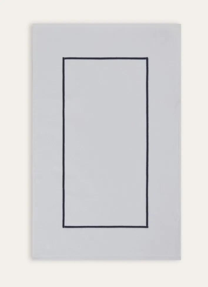 TAPIS DE BAIN BLANC/MARINE