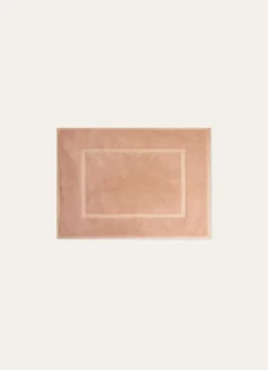 TAPIS DE BAIN COTON MOELLEUX ZÉRO TORSION BEIGE ROSE