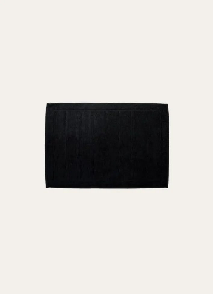TAPIS DE BAIN EN COTON UNI 650GR NOIR