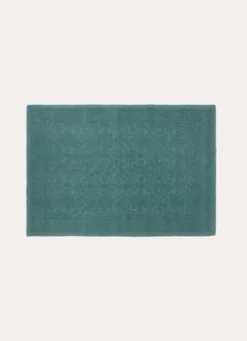 TAPIS DE BAIN JACQUARD UNI ANTIDÉRAPANT ÉMERAUDE
