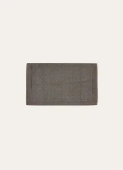 TAPIS DE BAIN À MOTIF EN COTON GRIS