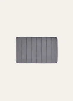 TAPIS DE BAIN UNI À MÉMOIRE DE FORME GRIS ANTHRACITE