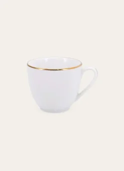 TASSE EN PORCELAINE AVEC LISERÉ DORÉ BLANC
