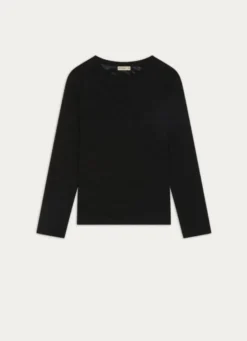 TEE-SHIRT MANCHES LONGUES EN COTON NOIR