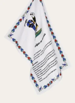 TORCHON CRÊPE BRETONNE FAÏENCE MULTICOLORE