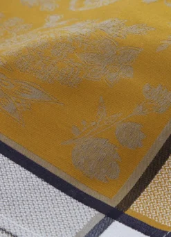 TORCHON EN JACQUARD DE COTON INTZ OCRE