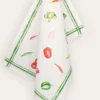 TORCHON IMPRIMÉ LÉGUMES MULTICOLORE/BLANC