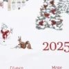 TORCHON SCÈNE CALENDRIER MULTICOLORE