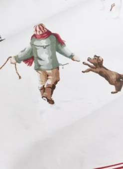 TORCHON SCÈNE DE NOËL MULTI LUGE